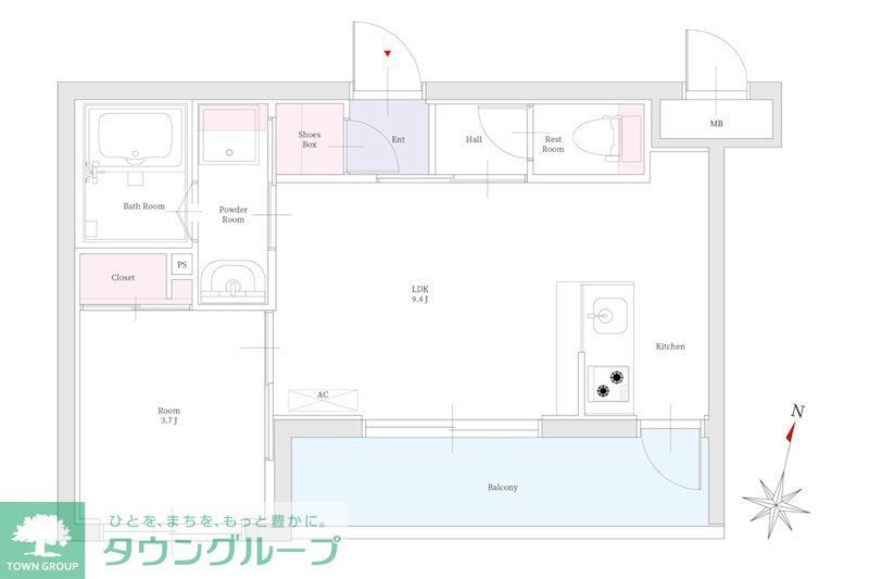 リアンレガーロ雑餉隈駅IIの間取り