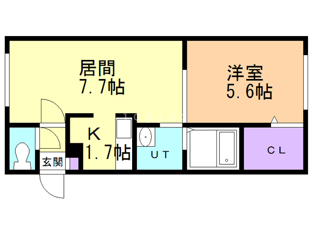 札幌市豊平区豊平五条のマンションの間取り