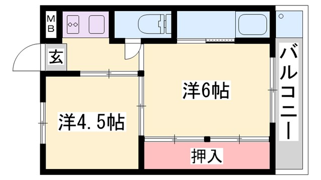 ビレッジハウス朝日ヶ丘の間取り