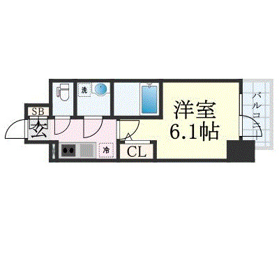 エスリード大阪プライムゲートの間取り