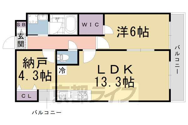 サクシード伏見車町２ｎｄの間取り