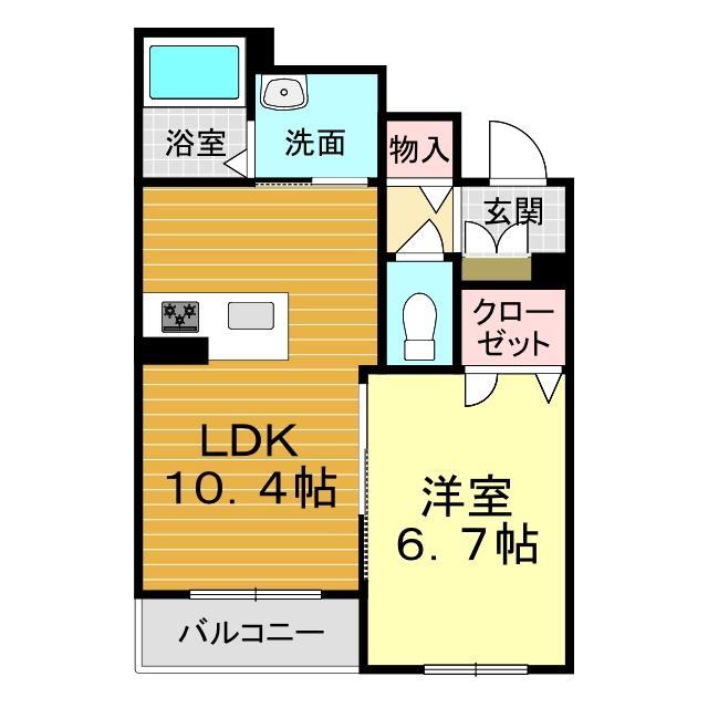 下関市綾羅木本町のマンションの間取り