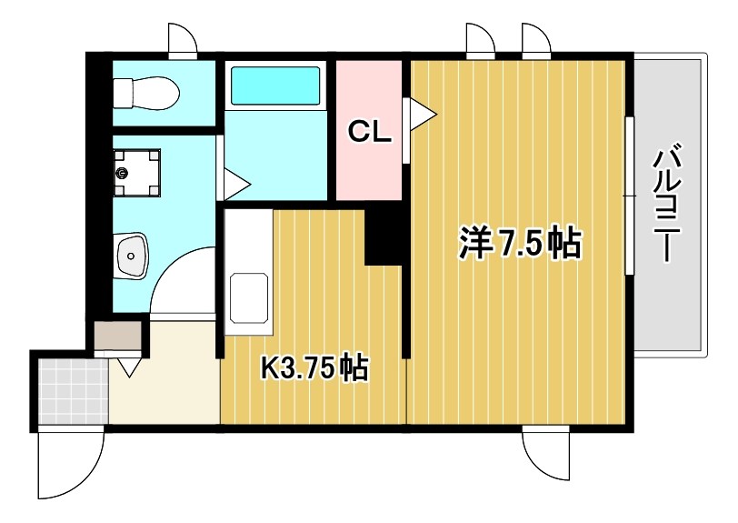 アヴニール西新町の間取り写真
