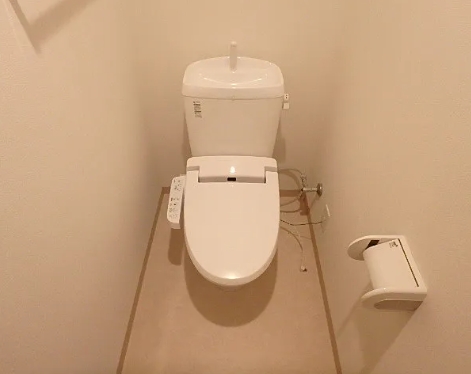 トイレ　落ち着いた色調のトイレです