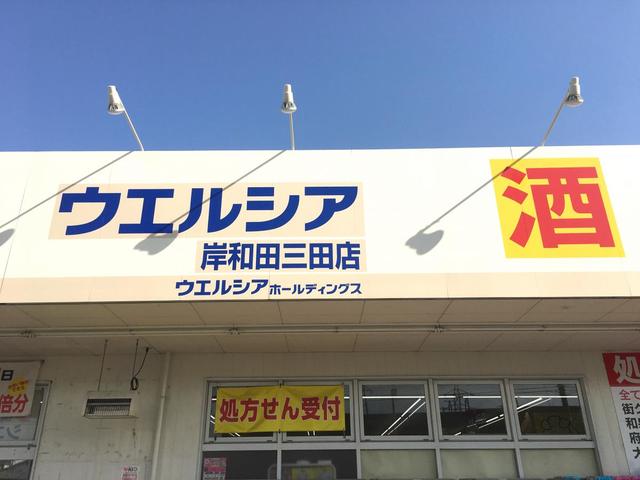 ドラックストア　ウエルシア岸和田三田店（ドラッグストア）まで396m