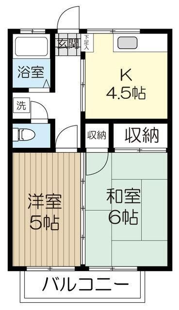 北上ハイツの間取り写真