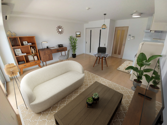 居室・リビング　画像内の家具・家電はＣＧ加工しています。