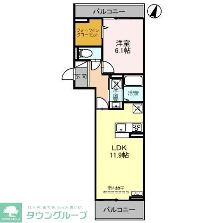 ノーブルヴィラ錦町Iの間取り写真