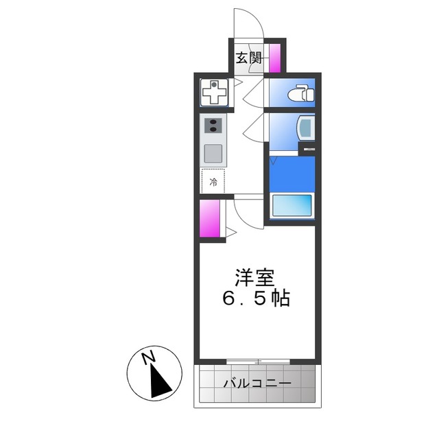 地下鉄千日前線 今里駅 徒歩2分 15階建 築7年の間取り写真