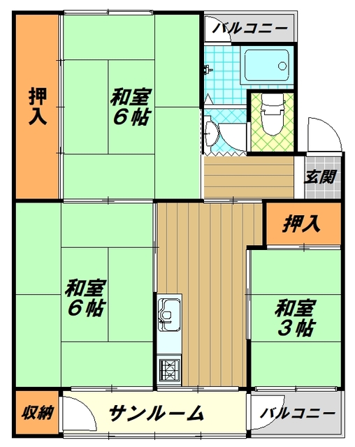 山陽電鉄本線 月見山駅 徒歩8分 5階建 築60年の間取り写真