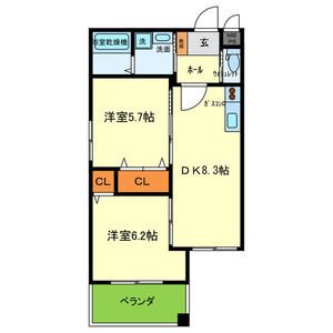 阪急神戸線 春日野道駅 徒歩7分 5階建 築19年の間取り写真