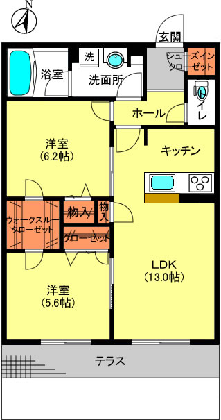 サンドリヨンの間取り