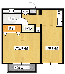 アリゼ・Sの間取り