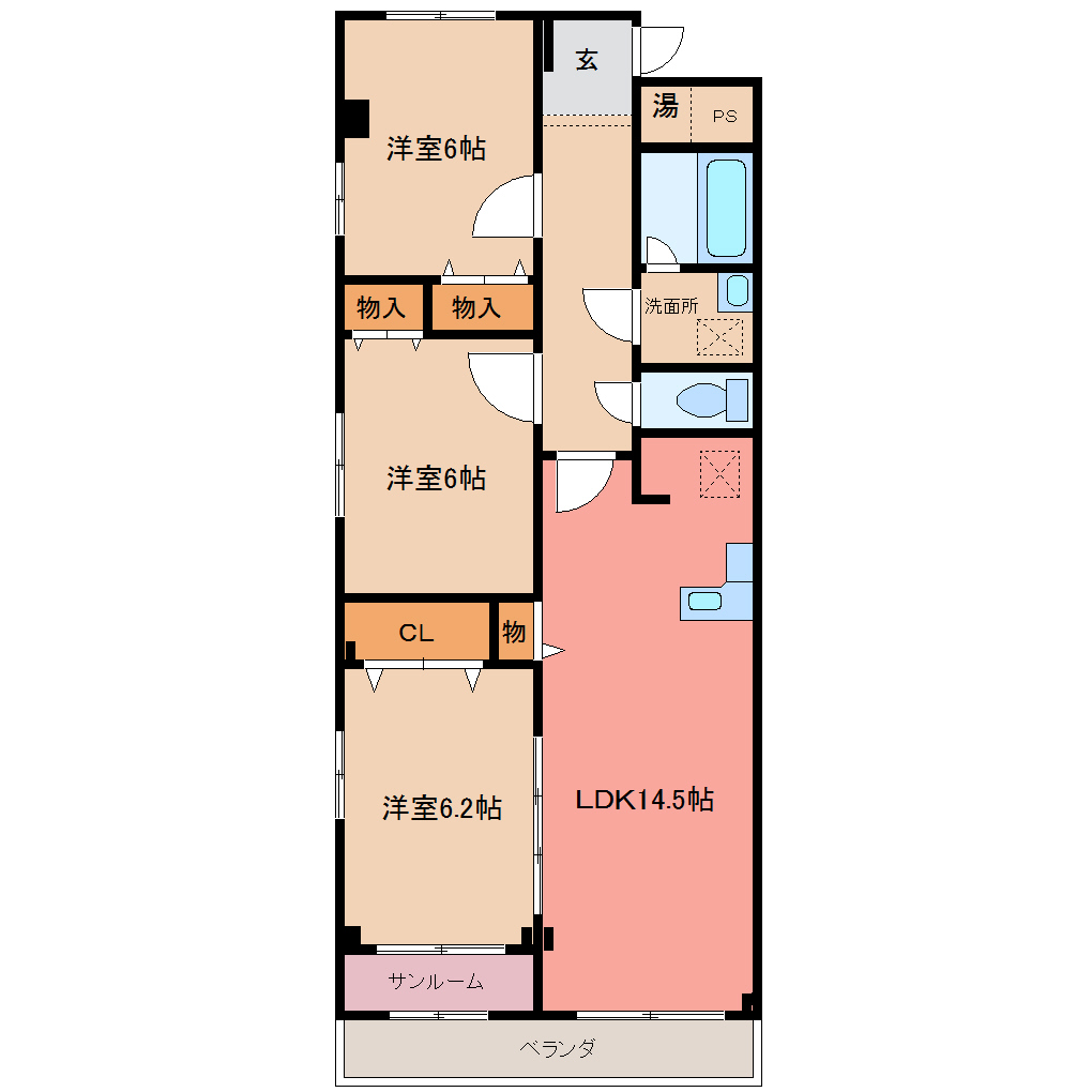 さくらいマンション有磯海の間取り