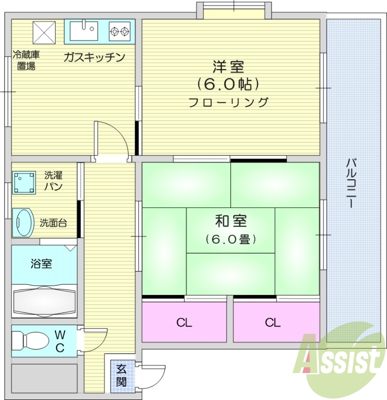 メイゾンブルベールの間取り