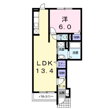 函館市戸倉町のアパートの間取り