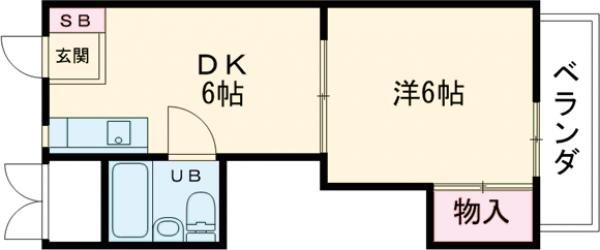 京都市右京区太秦前ノ田町のマンションの間取り