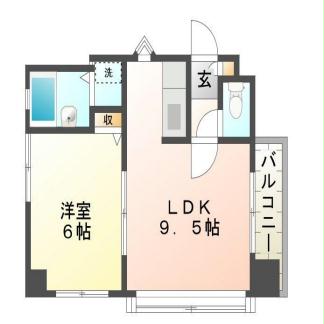 姫路市飾磨区鎌倉町のマンションの間取り