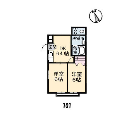 光市島田のアパートの間取り