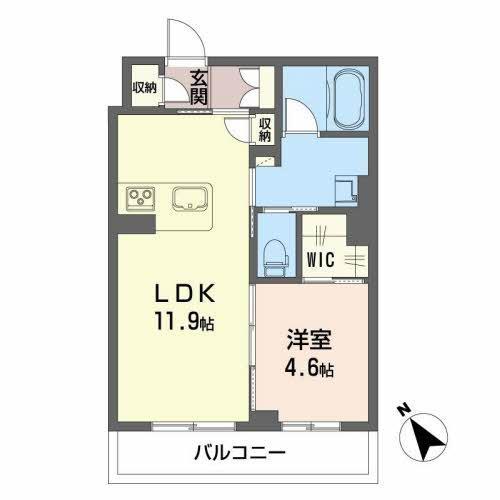 山形市木の実町のマンションの間取り