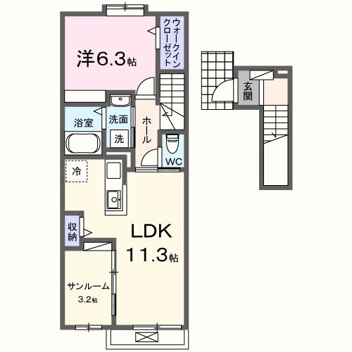 ブリス　エイエム　IIIの間取り