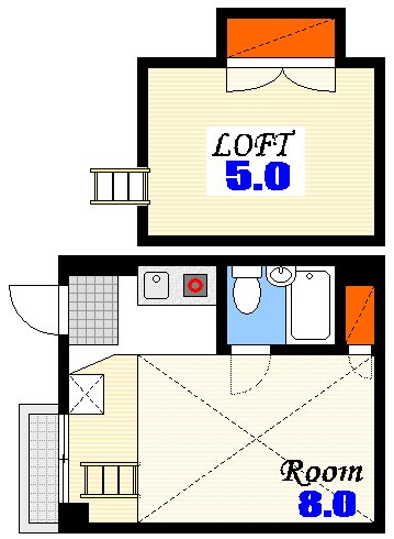 広島市中区平野町のマンションの間取り