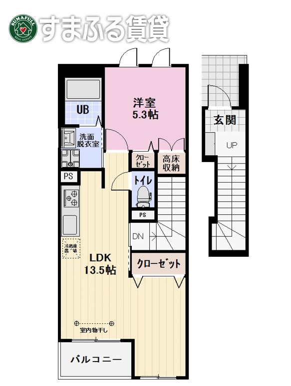 西尾市中畑町のアパートの間取り