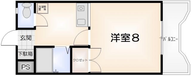 徳島市庄町のマンションの間取り