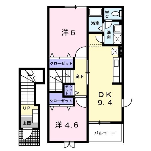 燕市東太田のアパートの間取り