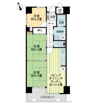 ライオンズマンション姫路船場南の間取り