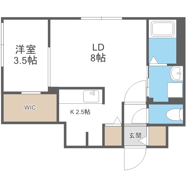 エアフォルク学園前の間取り