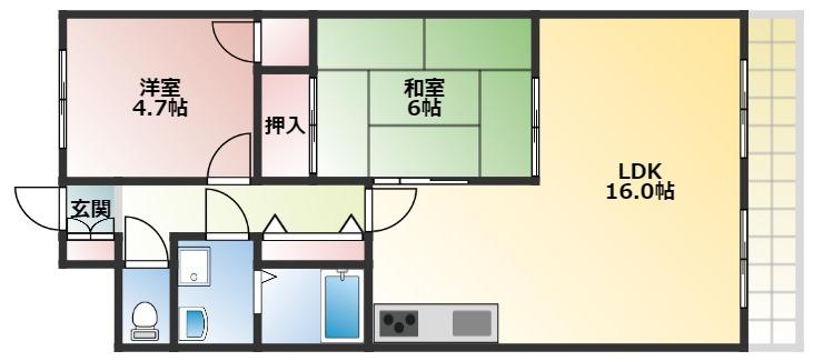 サンフラワー貴崎の間取り