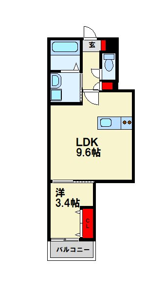 ヴィアンジュ中原東の間取り