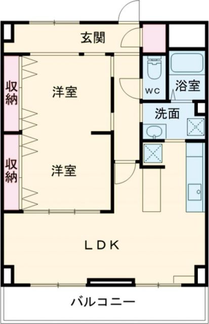 コープ野村万代の間取り