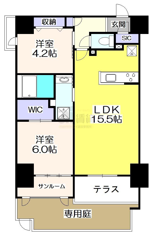 新座市野火止のマンションの間取り