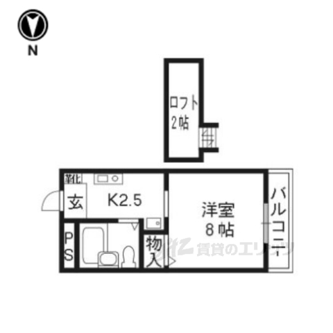 宇治市広野町のマンションの間取り