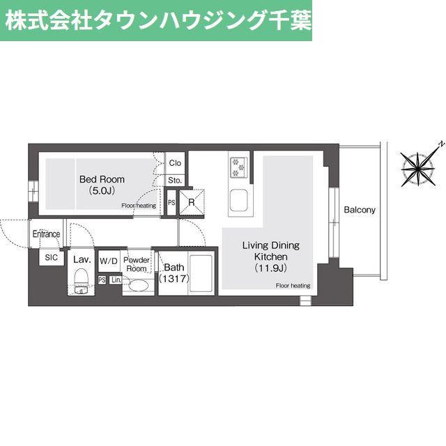 千葉市美浜区高洲のマンションの間取り