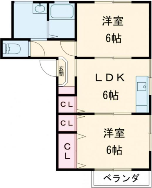 新潟市南区能登のアパートの間取り