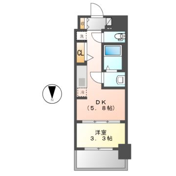 プレサンスジェネ新栄町駅前　葵の間取り