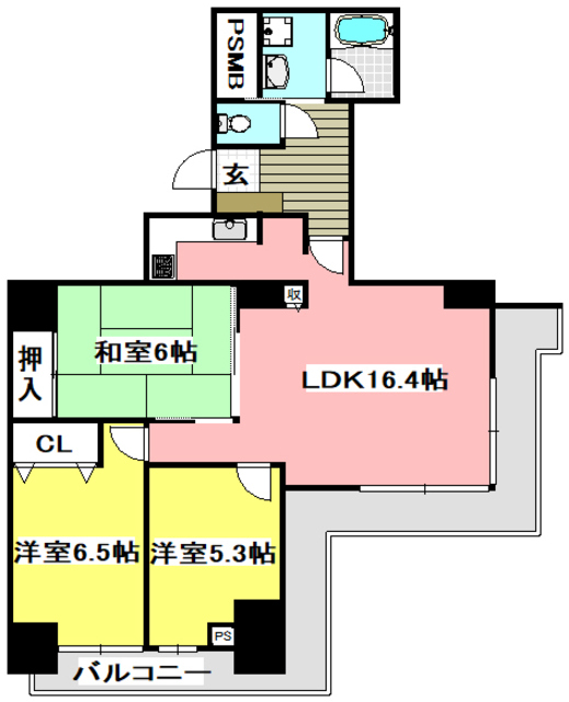 メロード吹田一番館の間取り