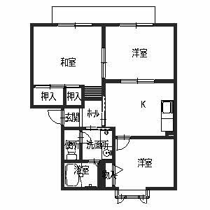 磯城郡川西町大字結崎のアパートの間取り