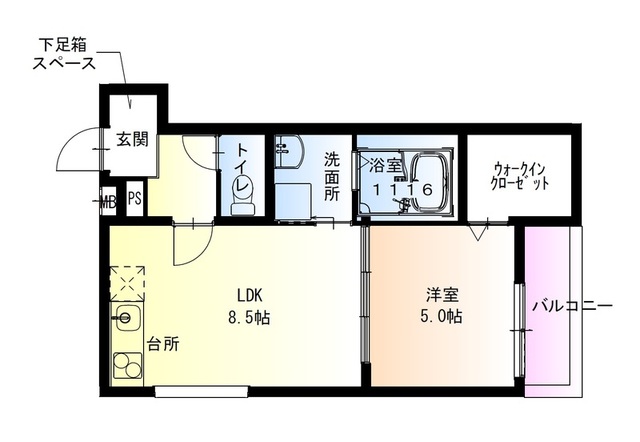 フジパレス住ノ江駅南サウスの間取り