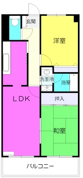 シャトー化粧坂の間取り