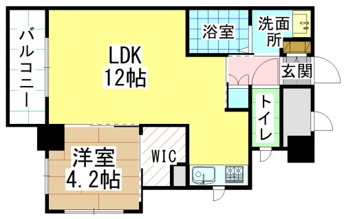 北九州市小倉北区三萩野のマンションの間取り