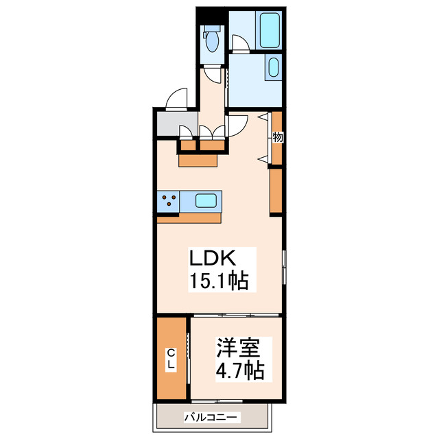 熊本市西区二本木のマンションの間取り