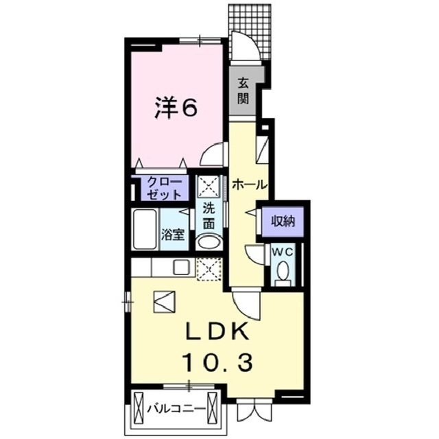 長野市川中島町四ツ屋のアパートの間取り