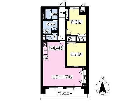 石和駅前ハイネスの間取り