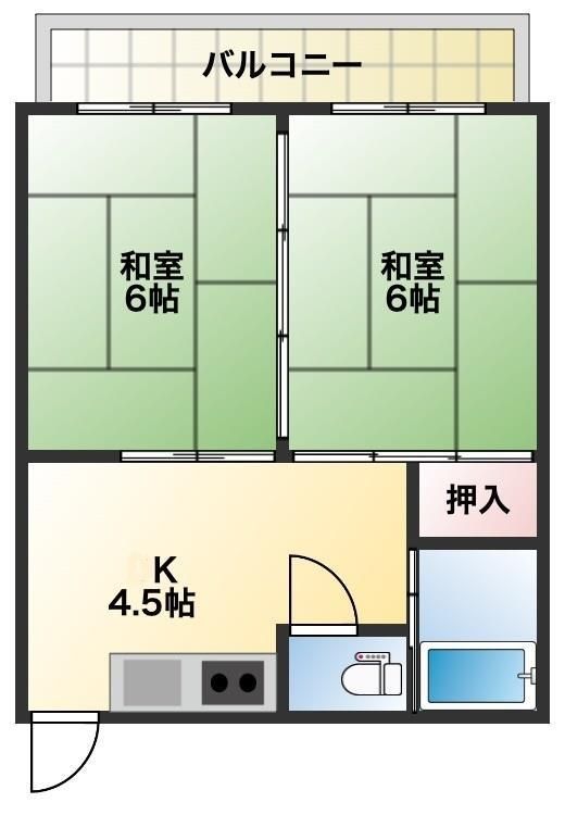 サンライズ泉ヶ岡A棟の間取り