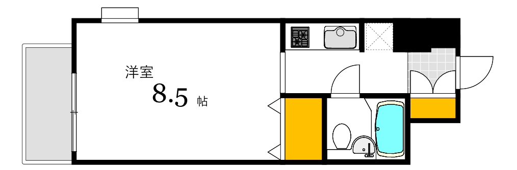 広島市中区東平塚町のマンションの間取り