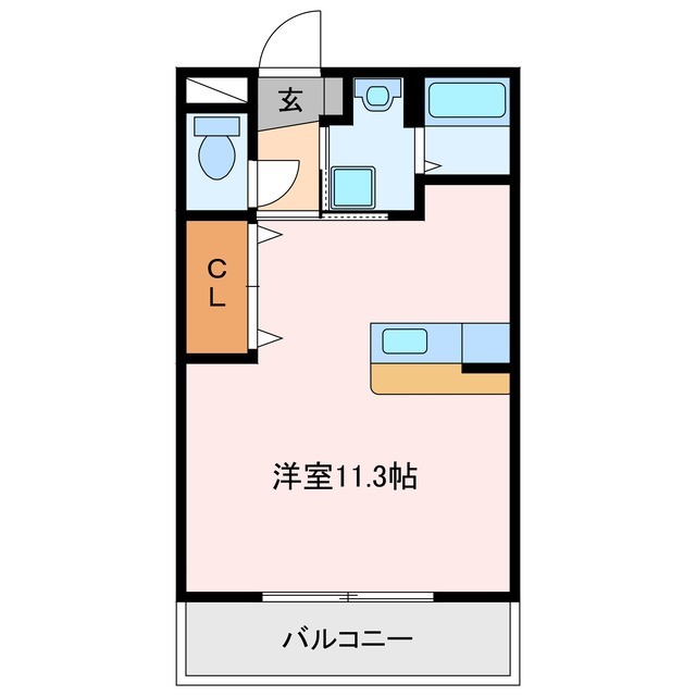 伊勢市小俣町明野のマンションの間取り